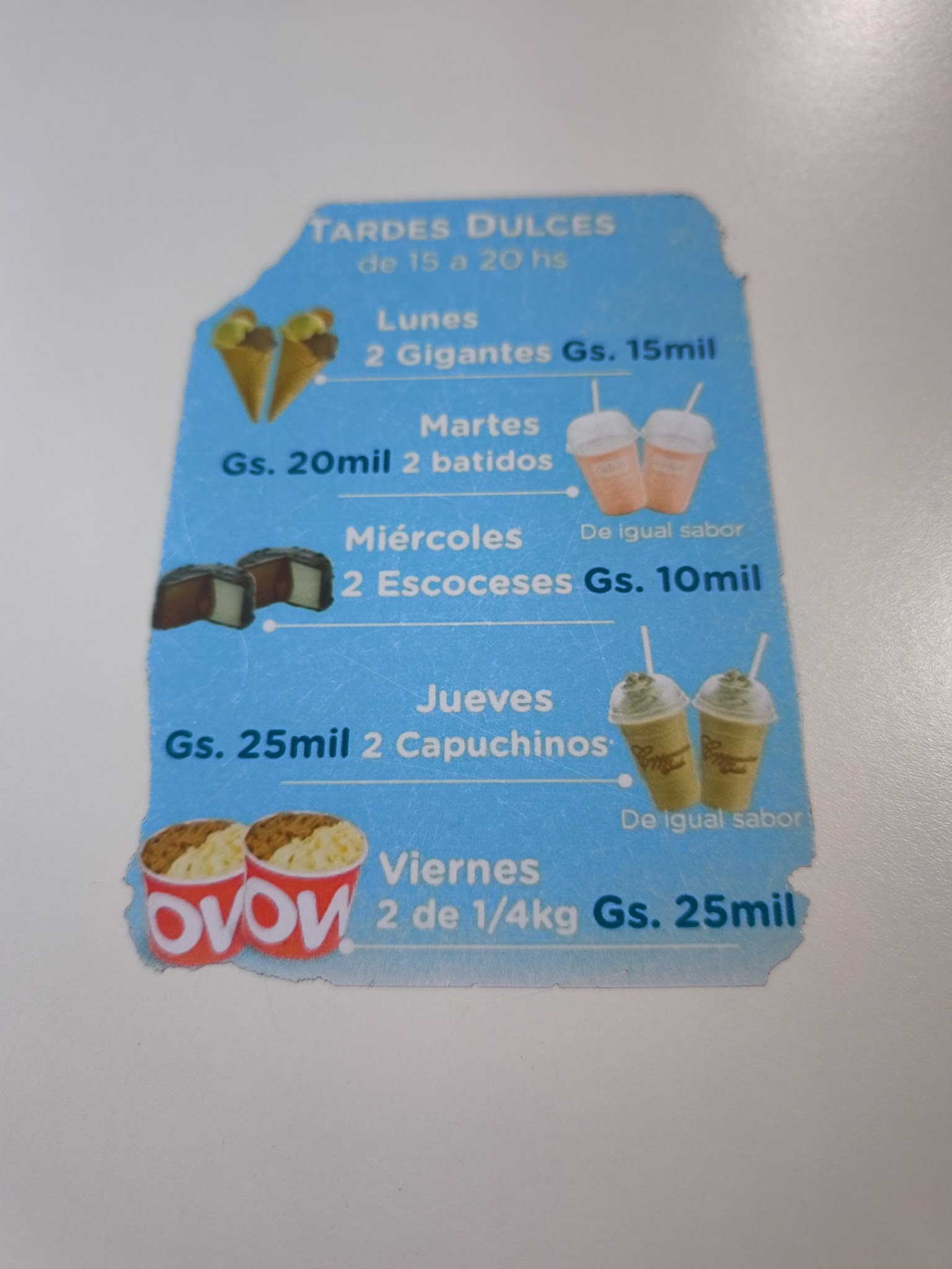 Carta de Grido helado · Mcal. Estigarribia, foto de abril de 2026