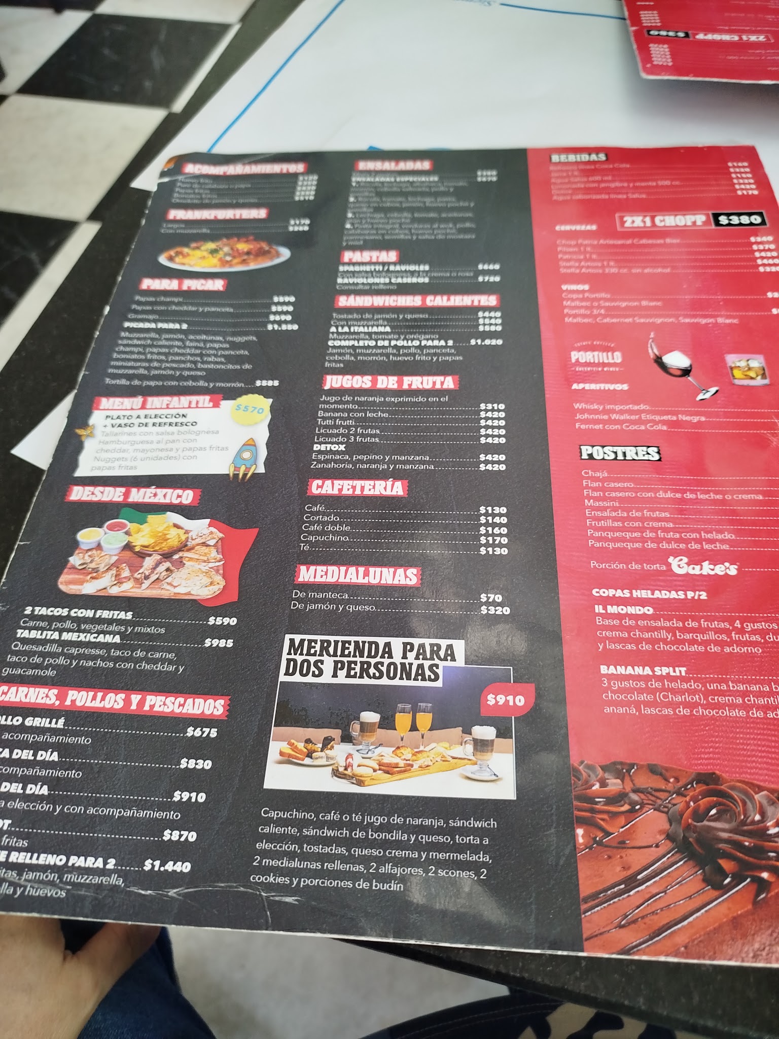 Carta de Il Mondo della Pizza · Av. Millán, foto de julio de 2026