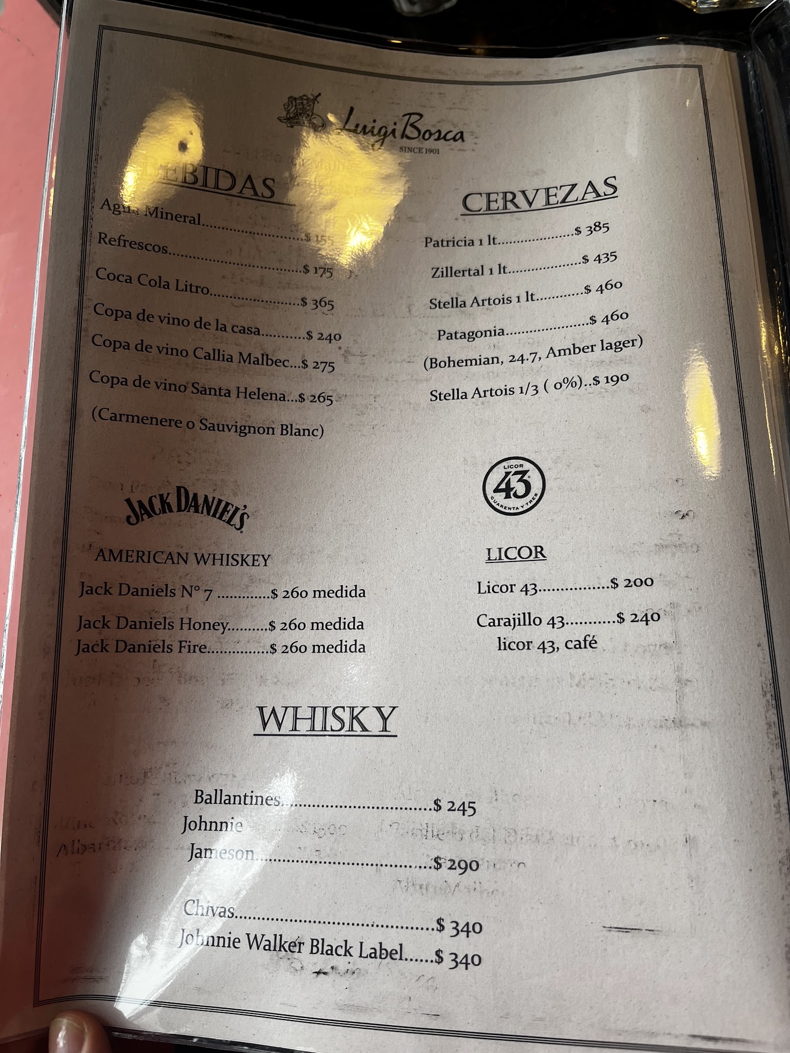 Carta de Parrillada Trouville, foto de junio de 2026