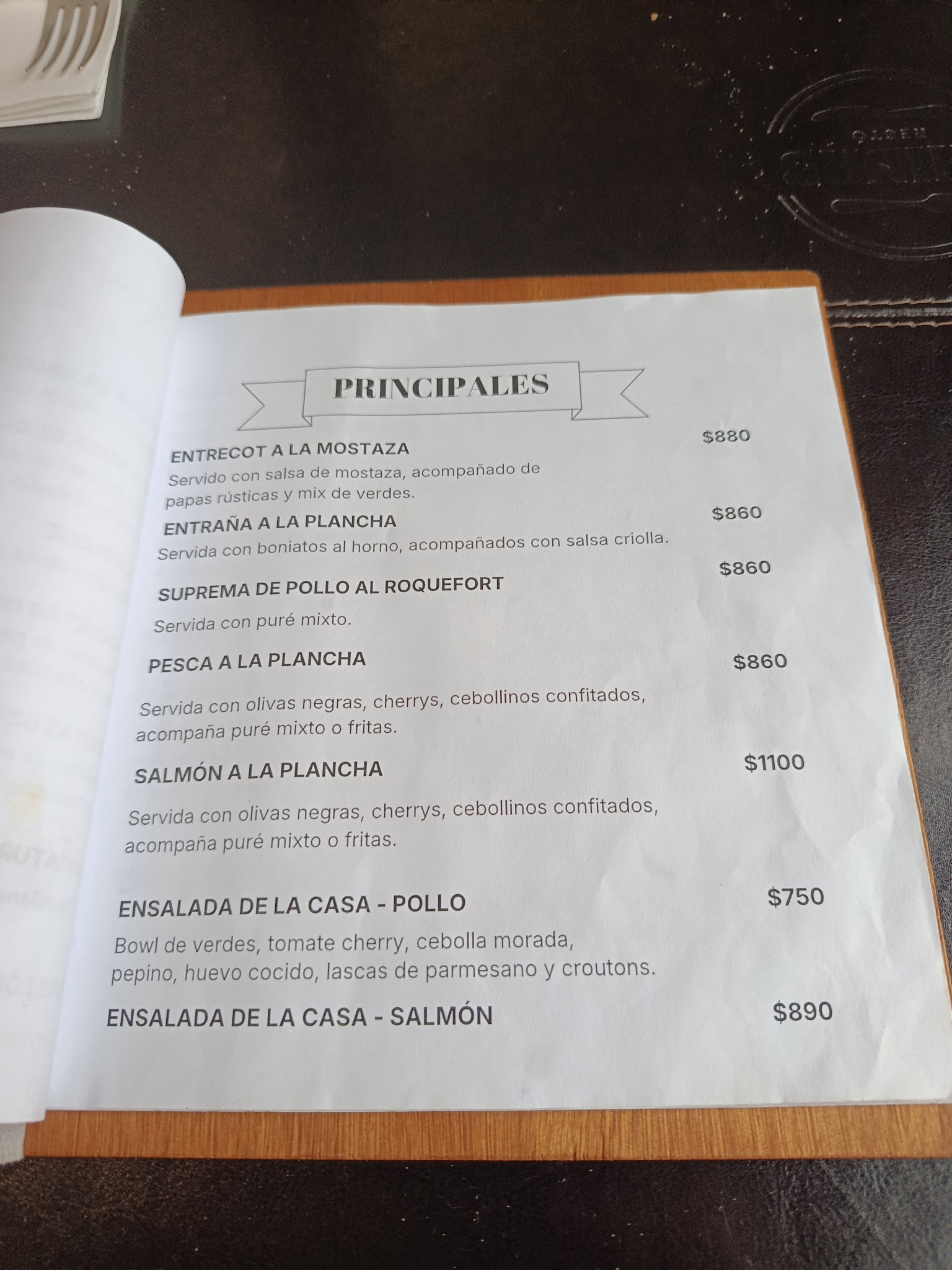 Carta de Chivas Resto Ciclyng, foto de agosto de 2026