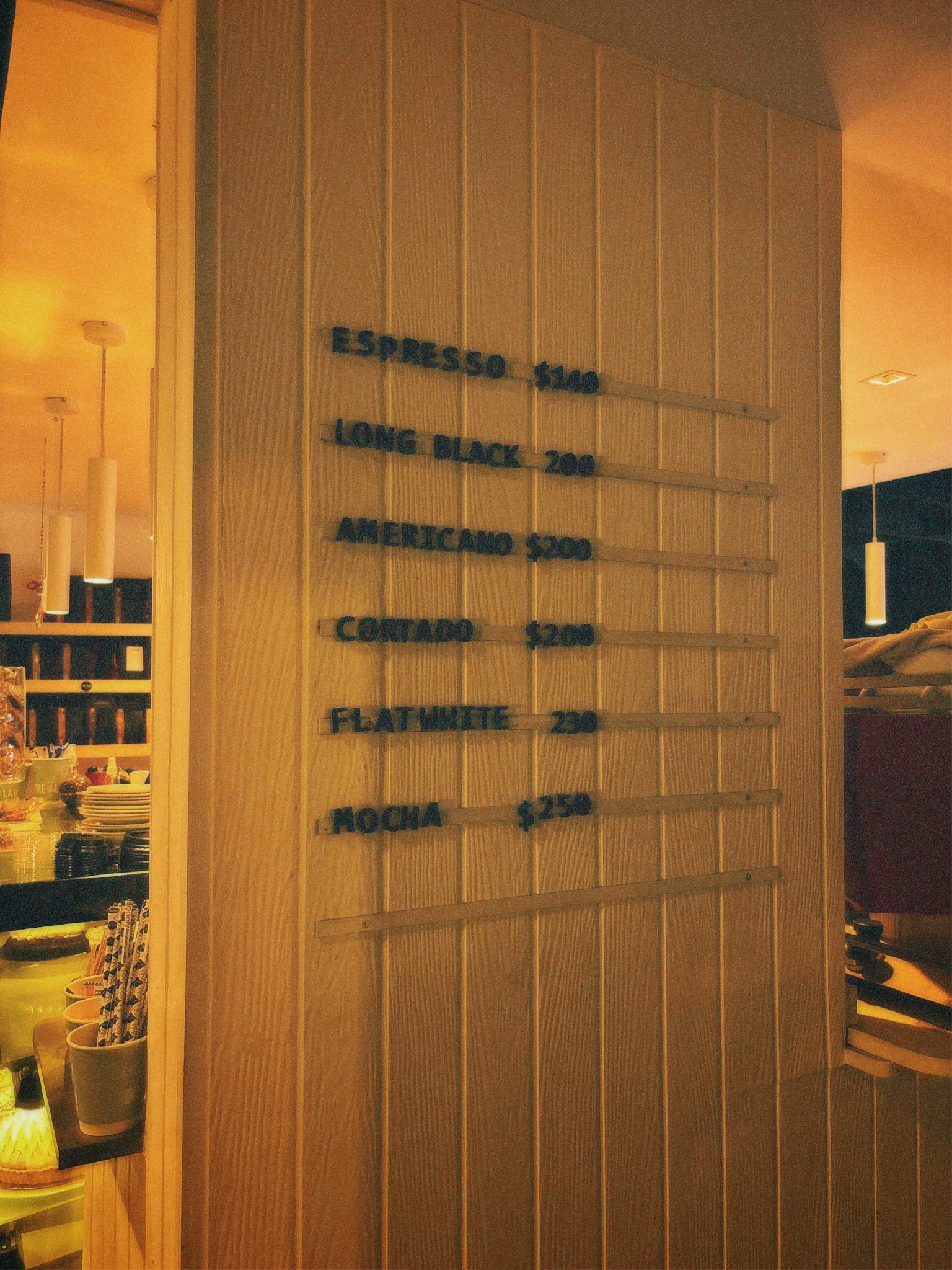 Carta de The Lab Coffee Roasters, foto de abril de 2026