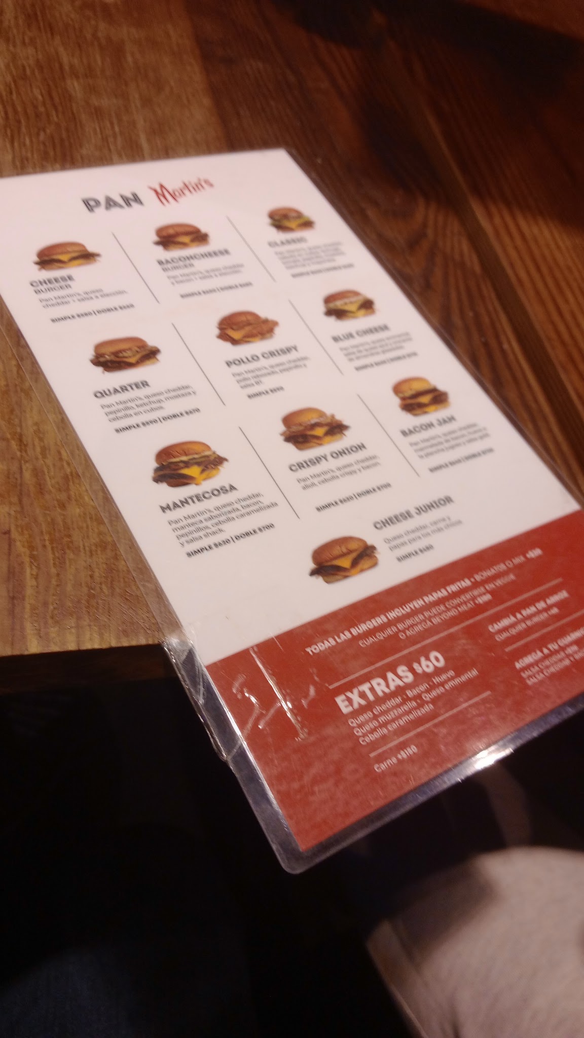 Carta de Burger Time - Pocitos, foto de setiembre de 2026