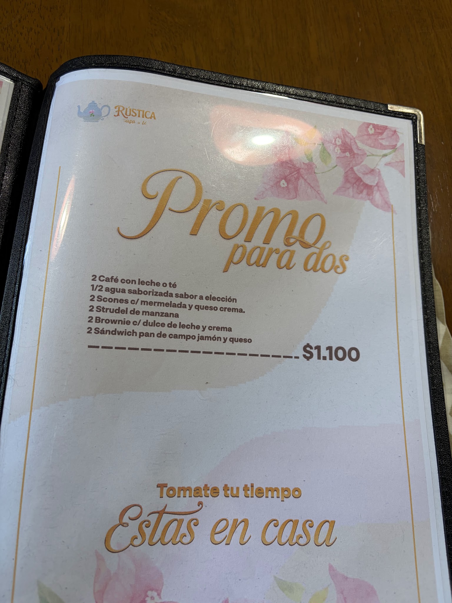 Carta de Rústica Casa de Té, foto de mayo de 2026