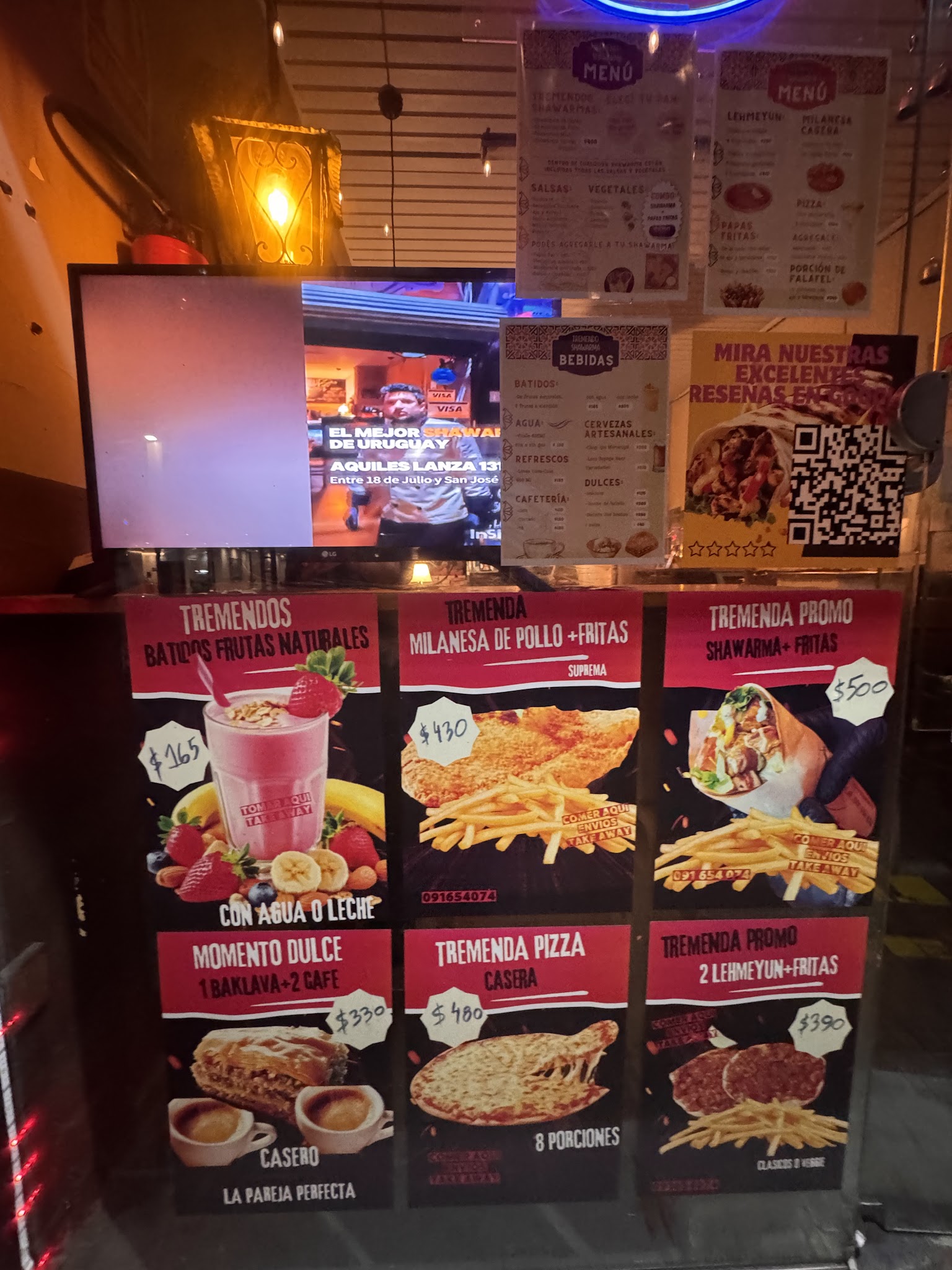 Carta de Tremendo Shawarma-Troya, foto de junio de 2026