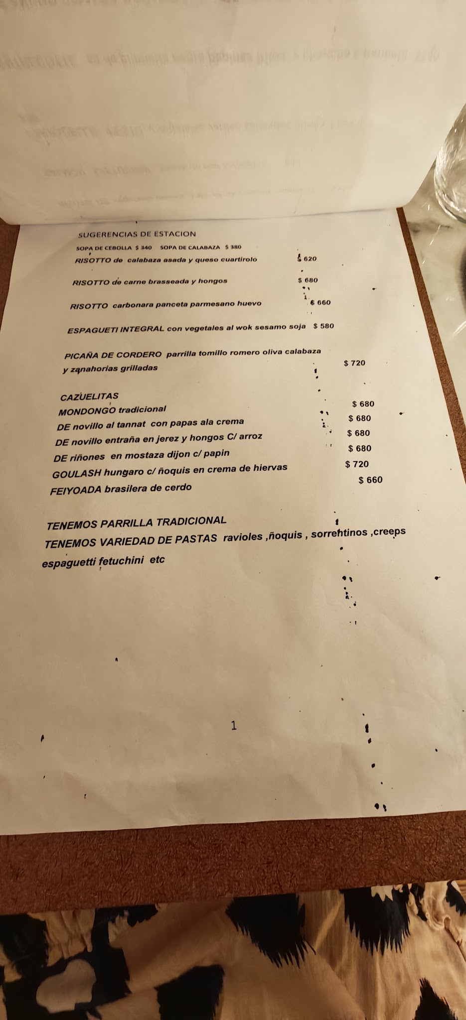 Carta de Pan y Vino, foto de setiembre de 2026