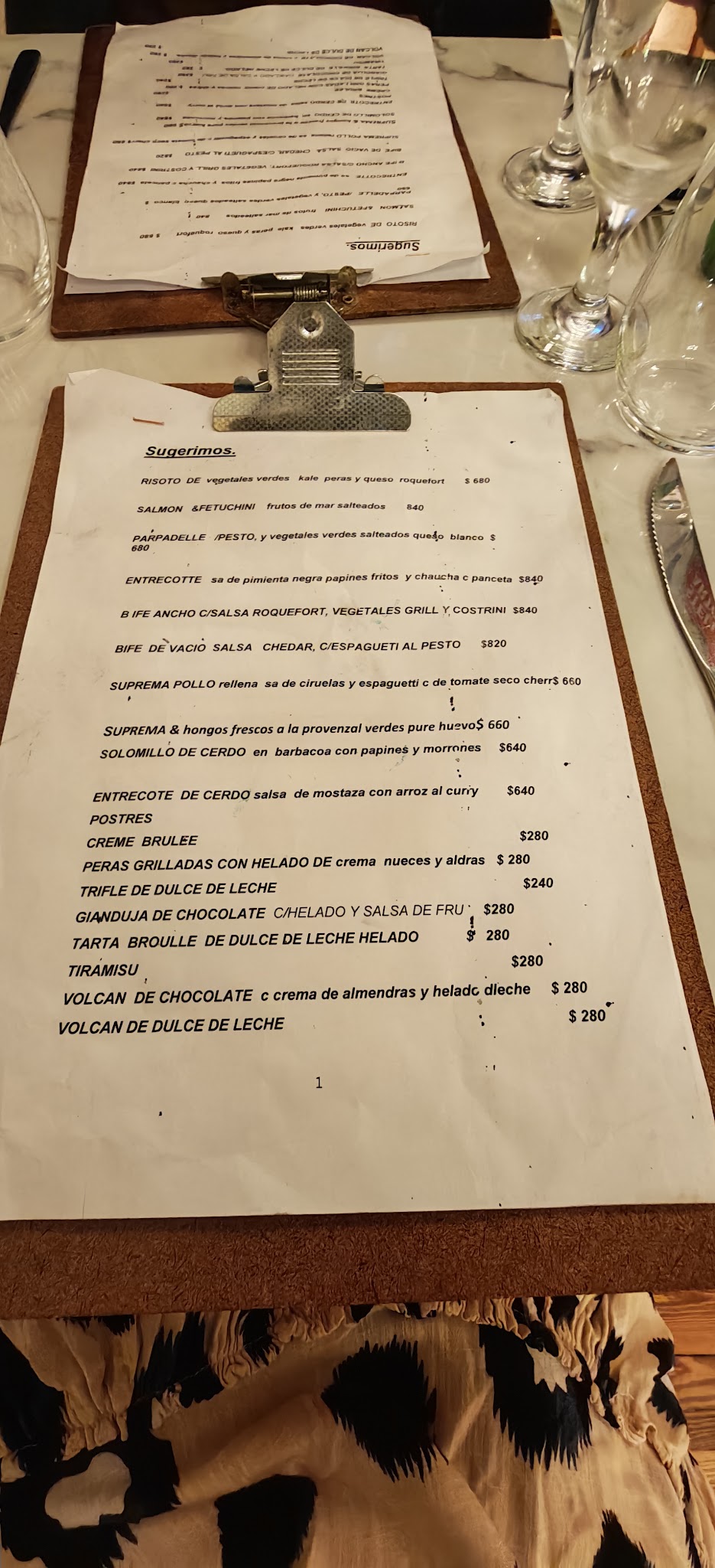 Carta de Pan y Vino, foto de setiembre de 2026